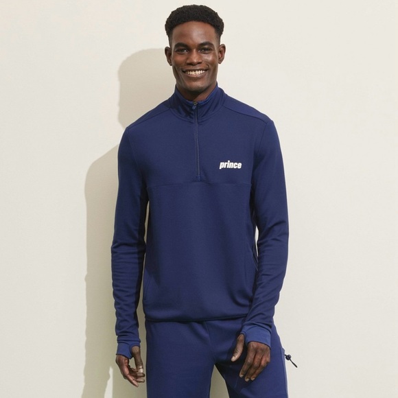 🎾SALE 1/4 ZIP PULLOVER LOGO TOP - Picture 1 of 3